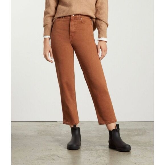 Everlane the way high curvy jean 26 tall orange - Picture 1 of 14